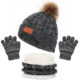3 Piece Winter Hat Beanie Scarf Glove Set