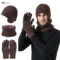 Three piece winter hat beanie scarf glove set (unisex)