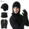 Three-piece winter hat beanie scarf gloves set (unisex)