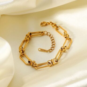 PAPERCLIP CHAIN LINK BRACELET FOR WOMEN